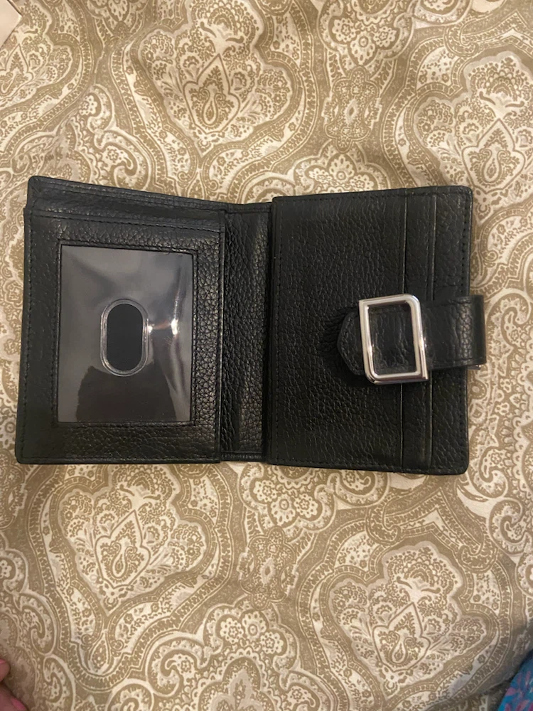 Black Leather Bifold Wallet - photo 4