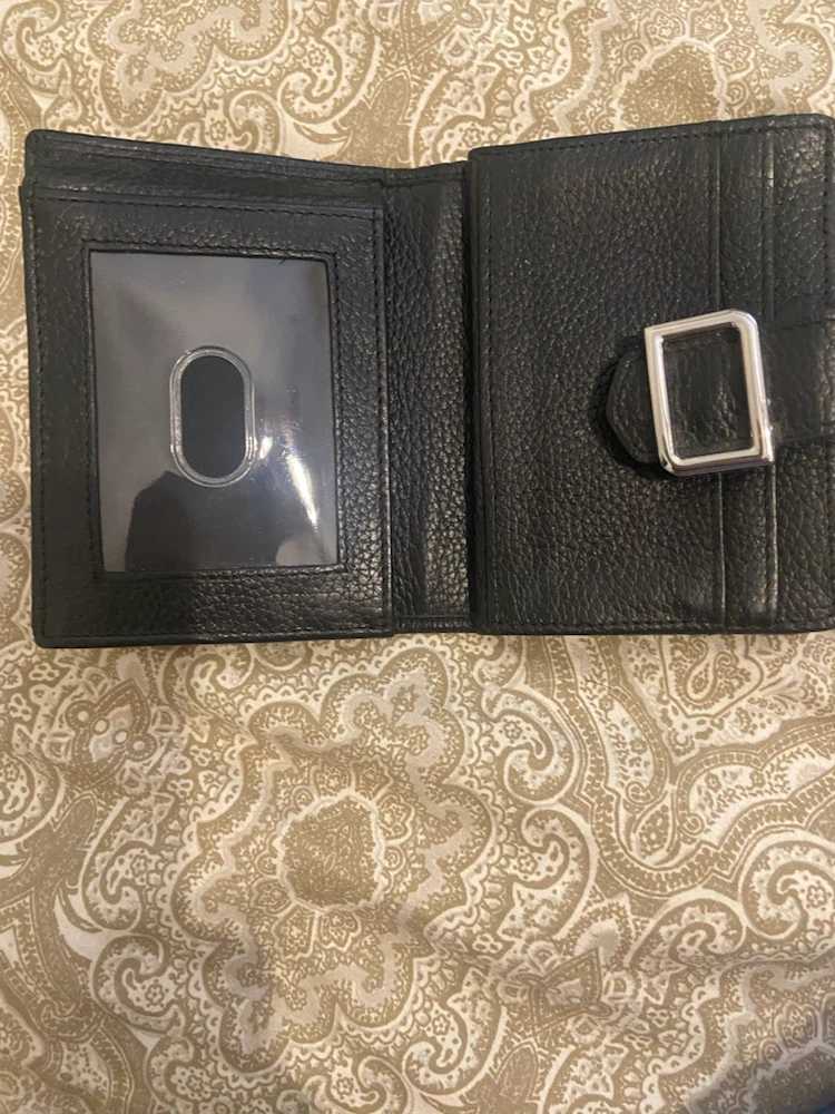 Black Leather Bifold Wallet - photo 5