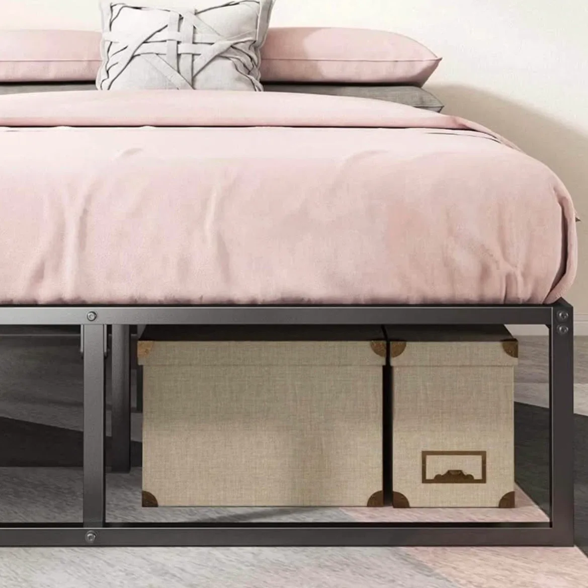 Black Metal Bed Frame - photo 2