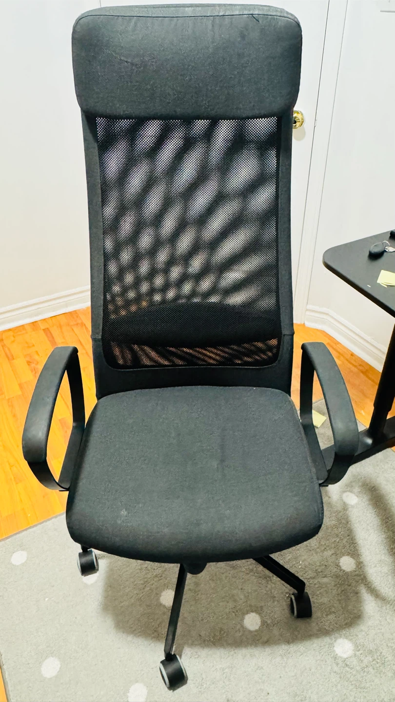 Dark Grey Mesh Office Chair with Headrest - photo 2