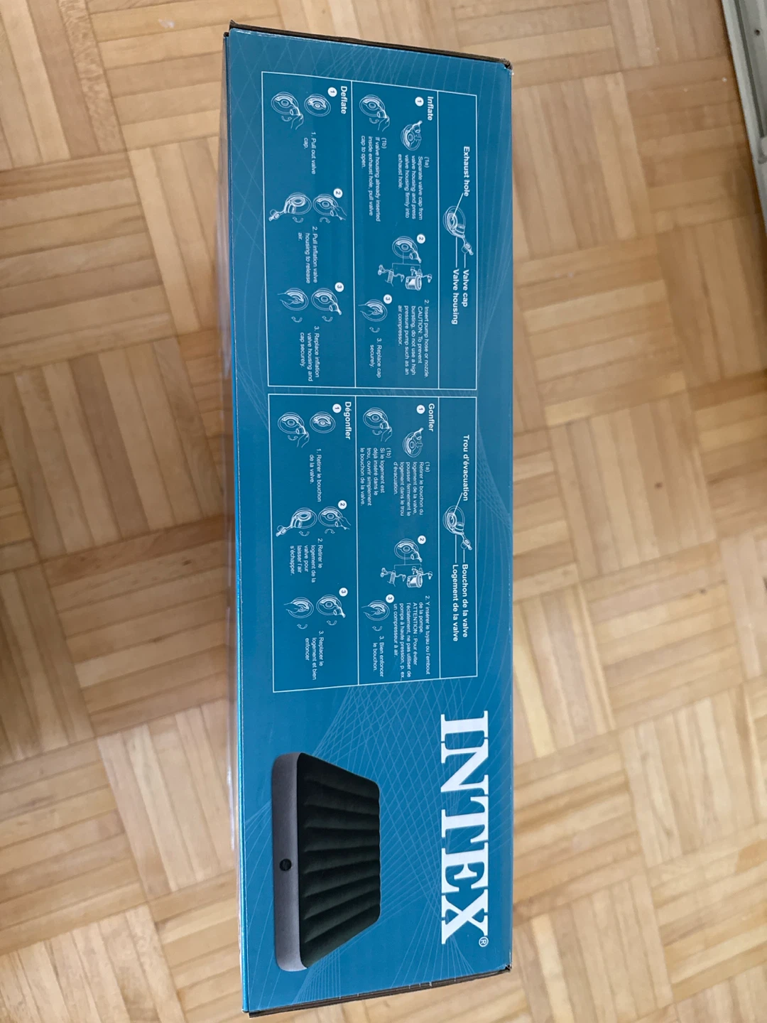 Intex Queen Dura-Beam Air Mattress with Built-in Pump - photo 3