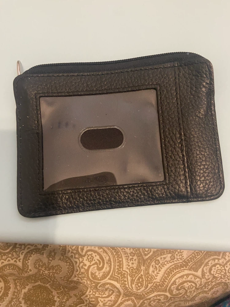 Black Leather Card Holder Wallet