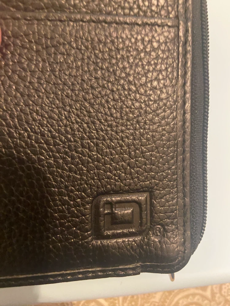 Black Leather Card Holder Wallet - photo 4