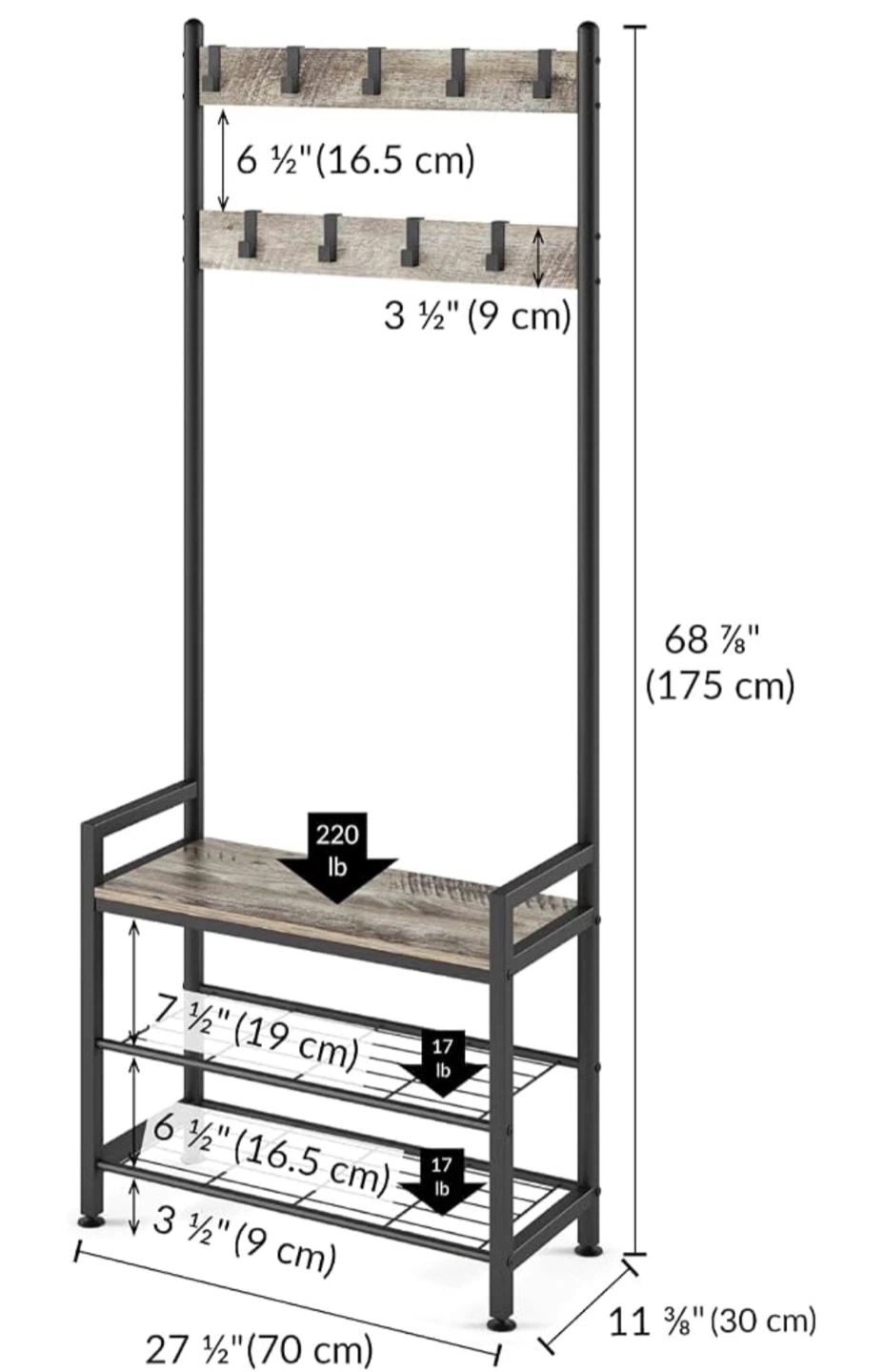 Coat hanger/shoe rack