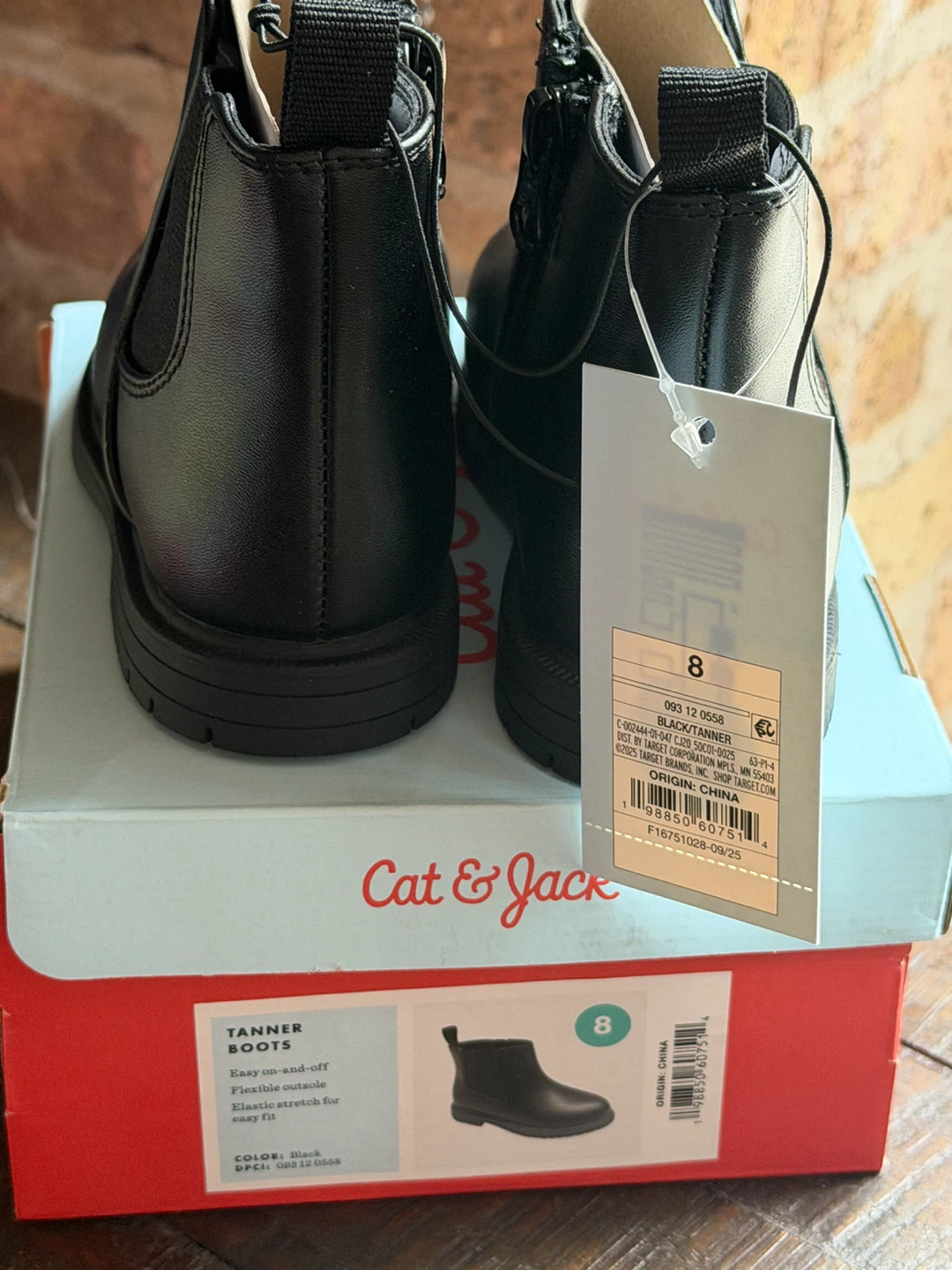 Cat & Jack Tanner Boots Black Size 8 - photo 2