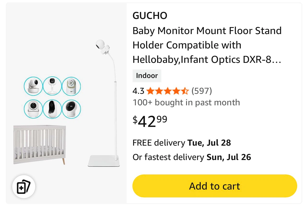 BRAND NEW Baby Monitor Mount Floor Stand - photo 2