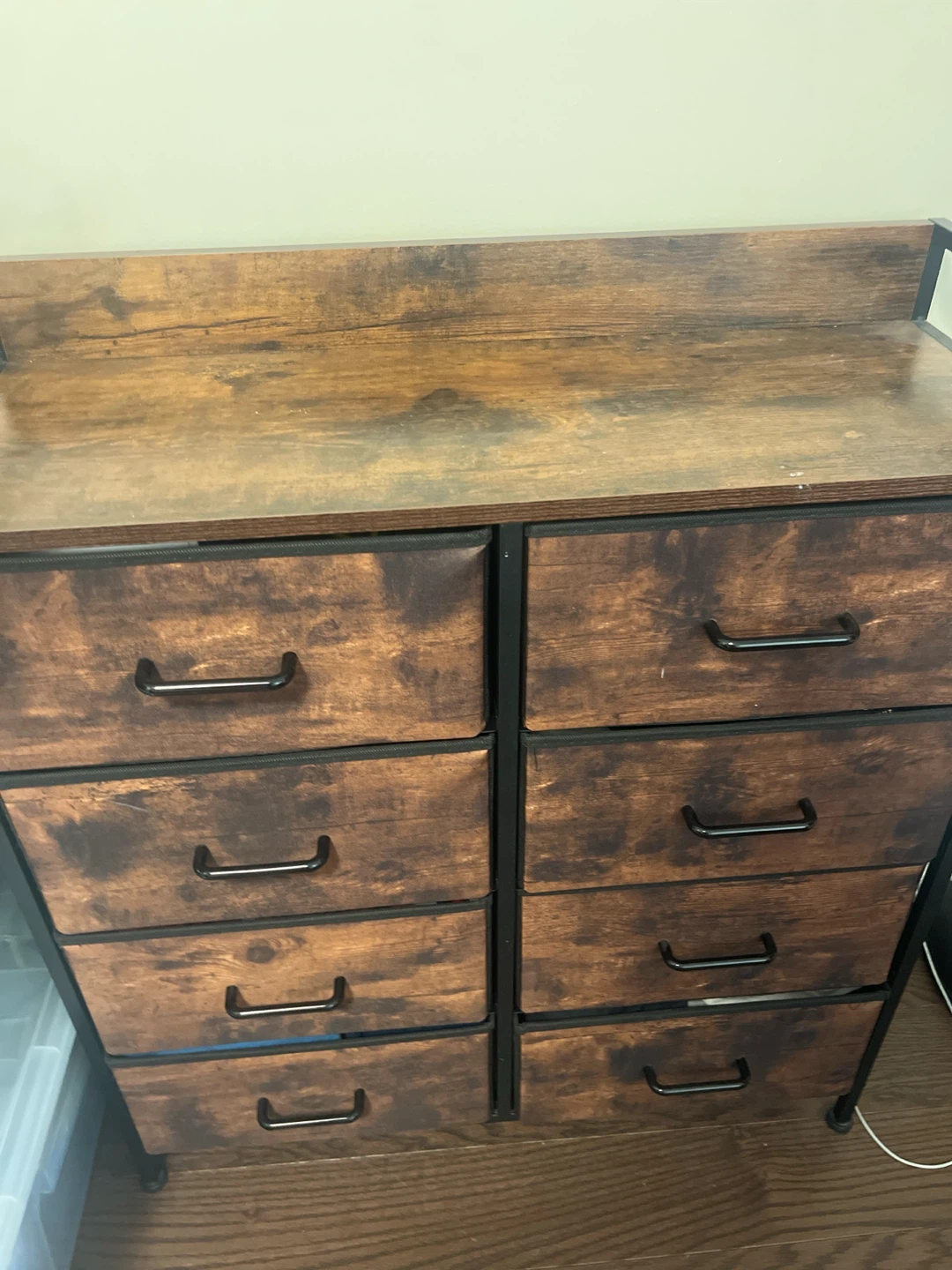Rustic faux Wood Dresser with 8 Drawers
