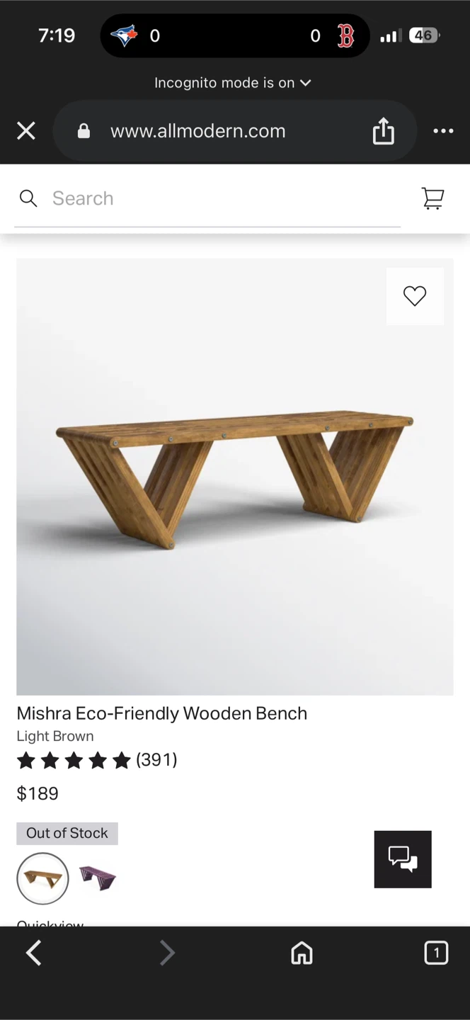 Mishra Eco-Friendly Wooden Bench