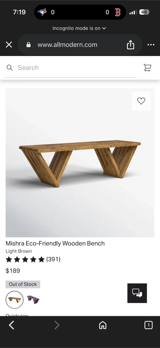 Mishra Eco-Friendly Wooden Bench