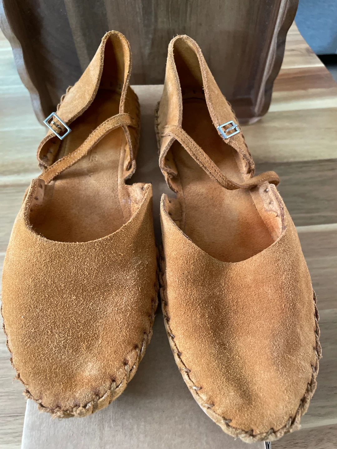 Tan Suede Mary Jane Flats - photo 2