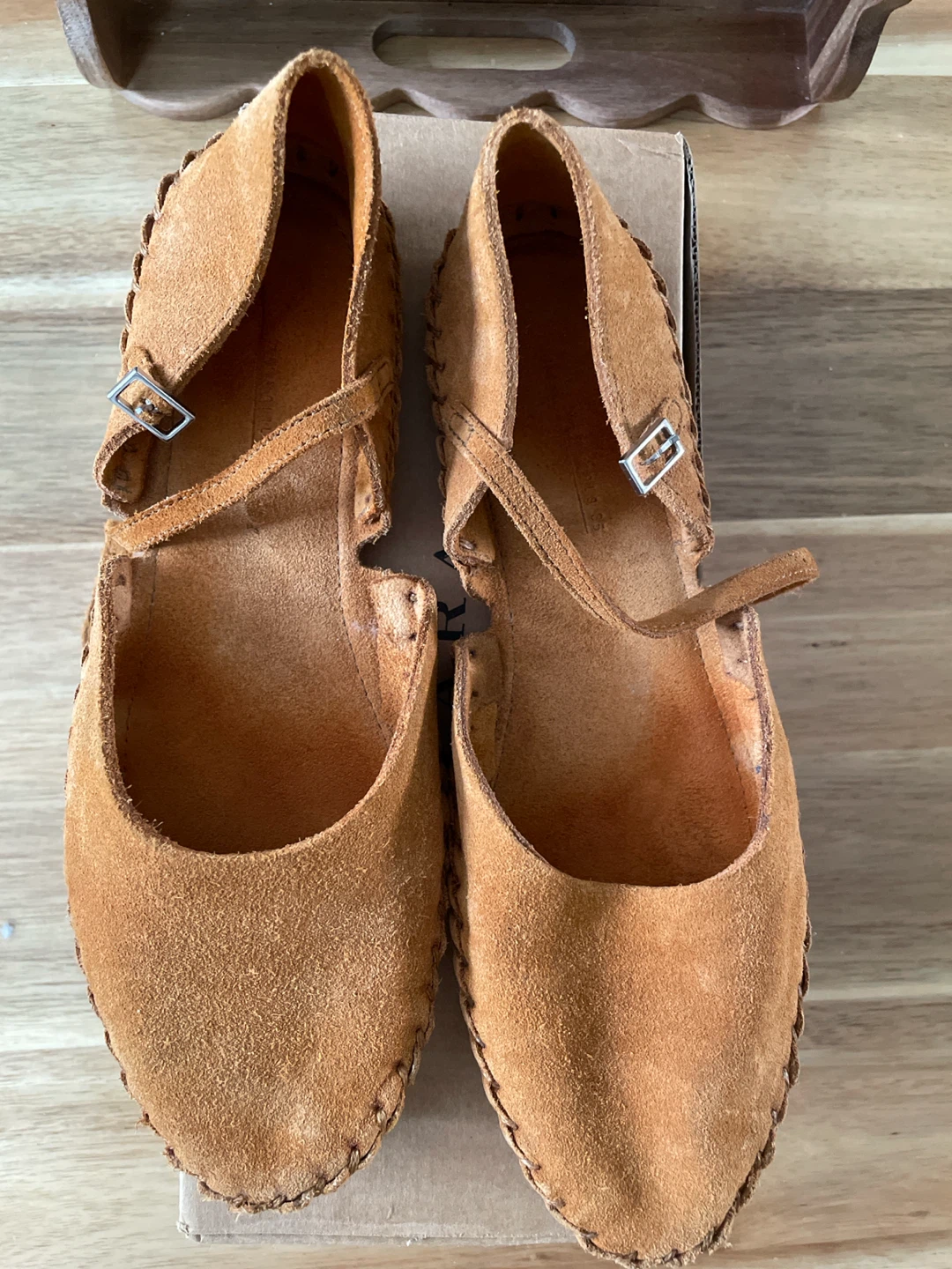 Tan Suede Mary Jane Flats - photo 4