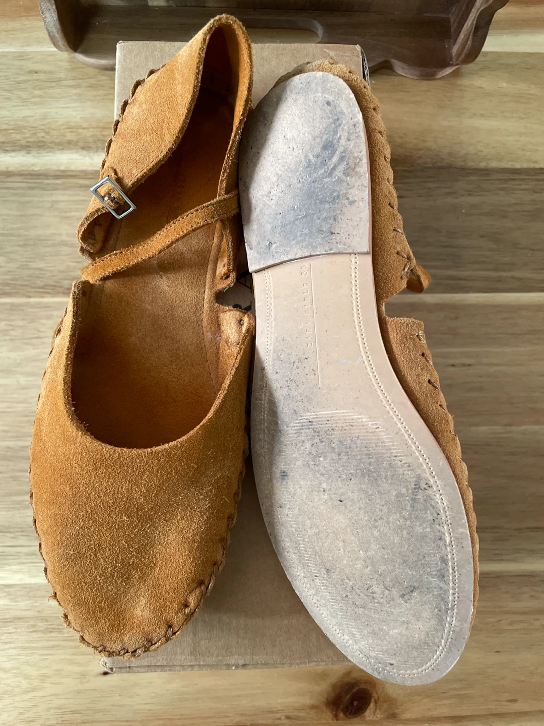 Tan Suede Mary Jane Flats - photo 5