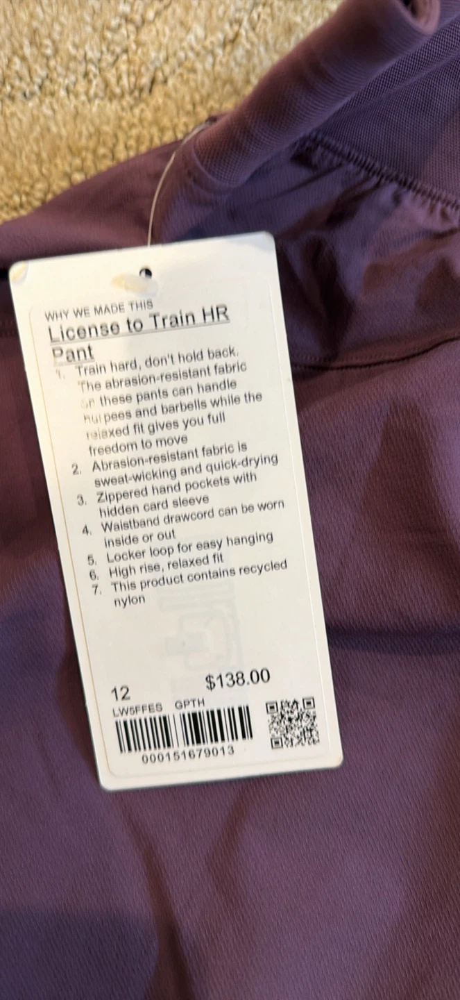 Lululemon License to Train HR Pant - Size 12 - photo 3