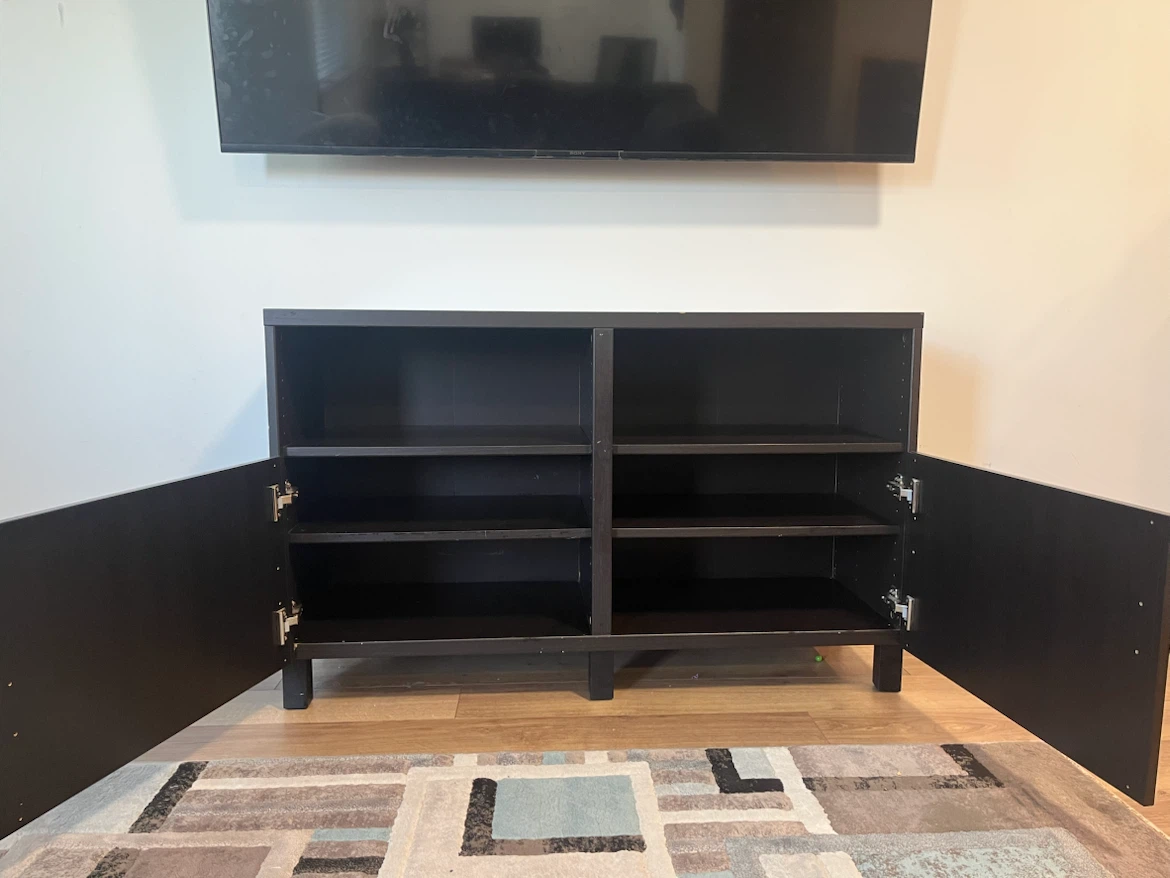 Dark Brown Entertainment Unit with Storage