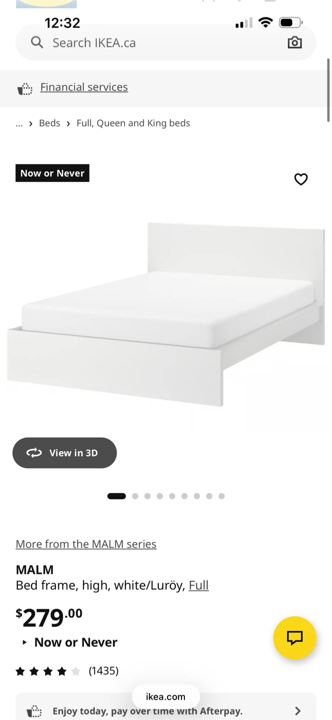 Bed frame and mattress