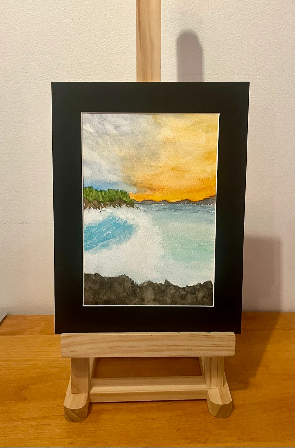 Original 5x7 Watercolour Painting -  Sunset Scene
