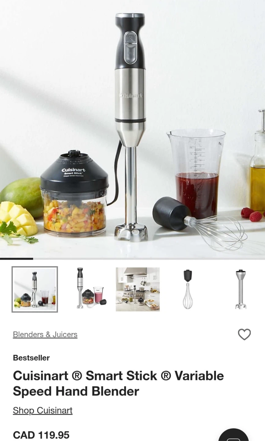 Cuisinart Smart Stick Variable Speed Hand Blender