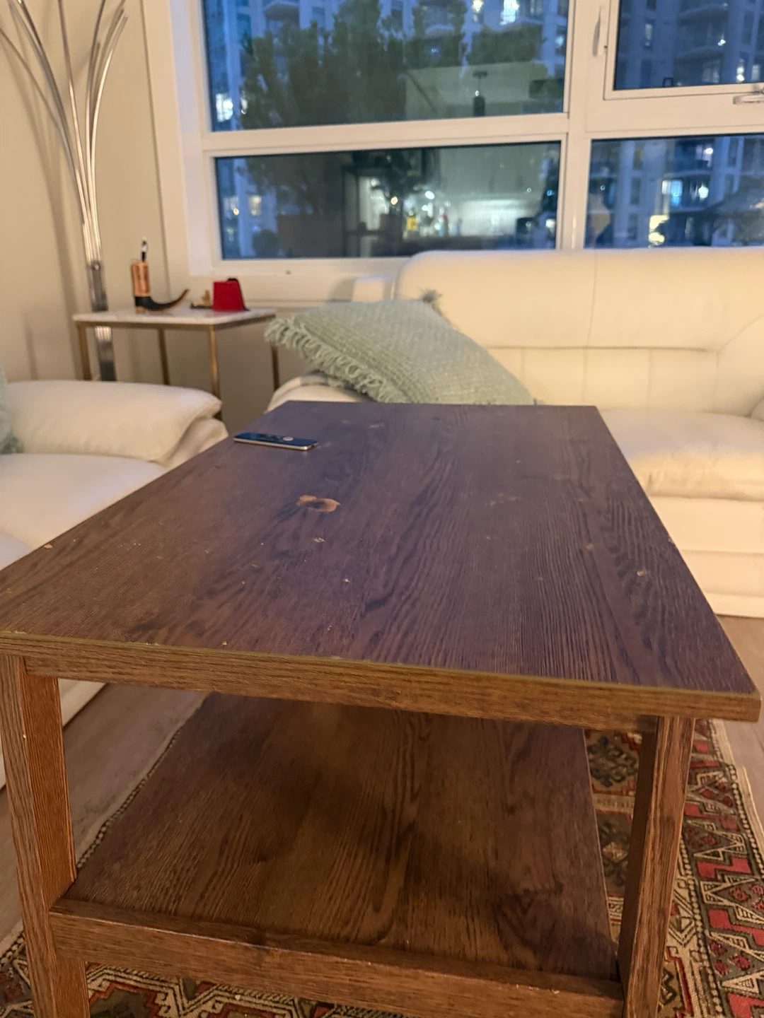 Wooden Coffee Table with Shelf - photo 3