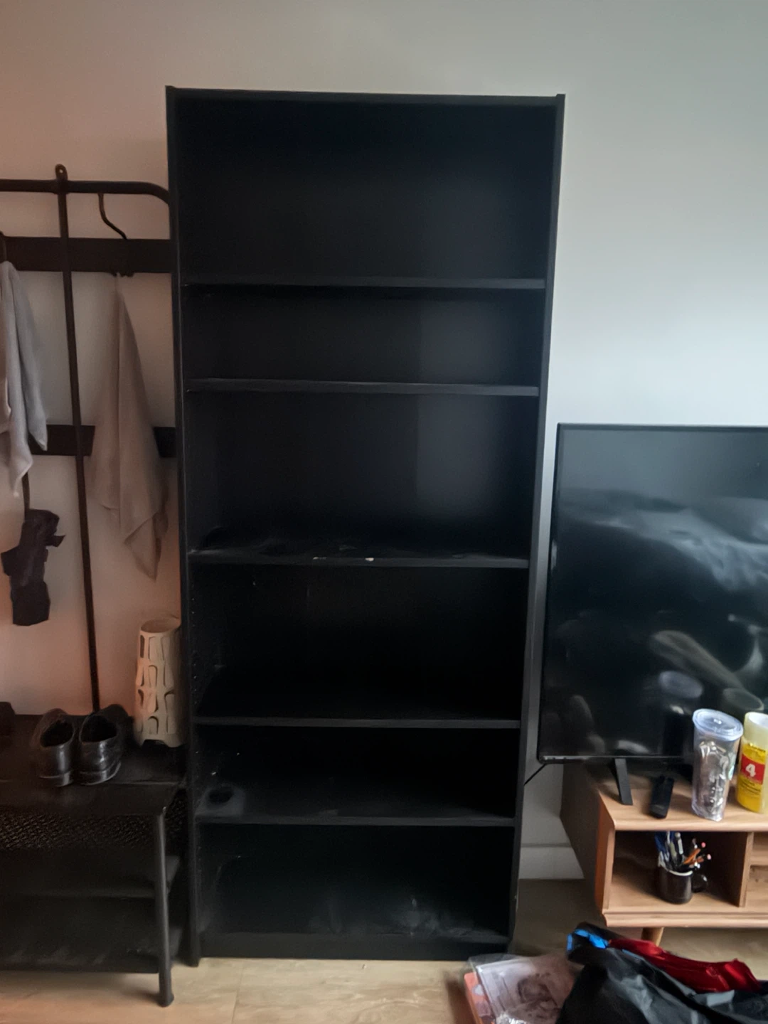 Black 5-Shelf Bookshelf