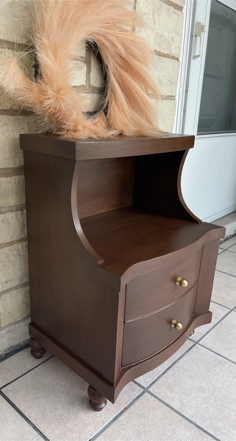 Restored MCM nightstand with 2 drawers - photo 2