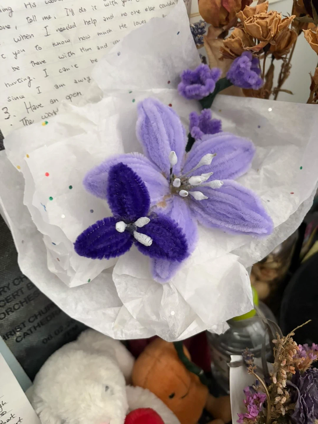 Handmade Pipe cleaner flowers