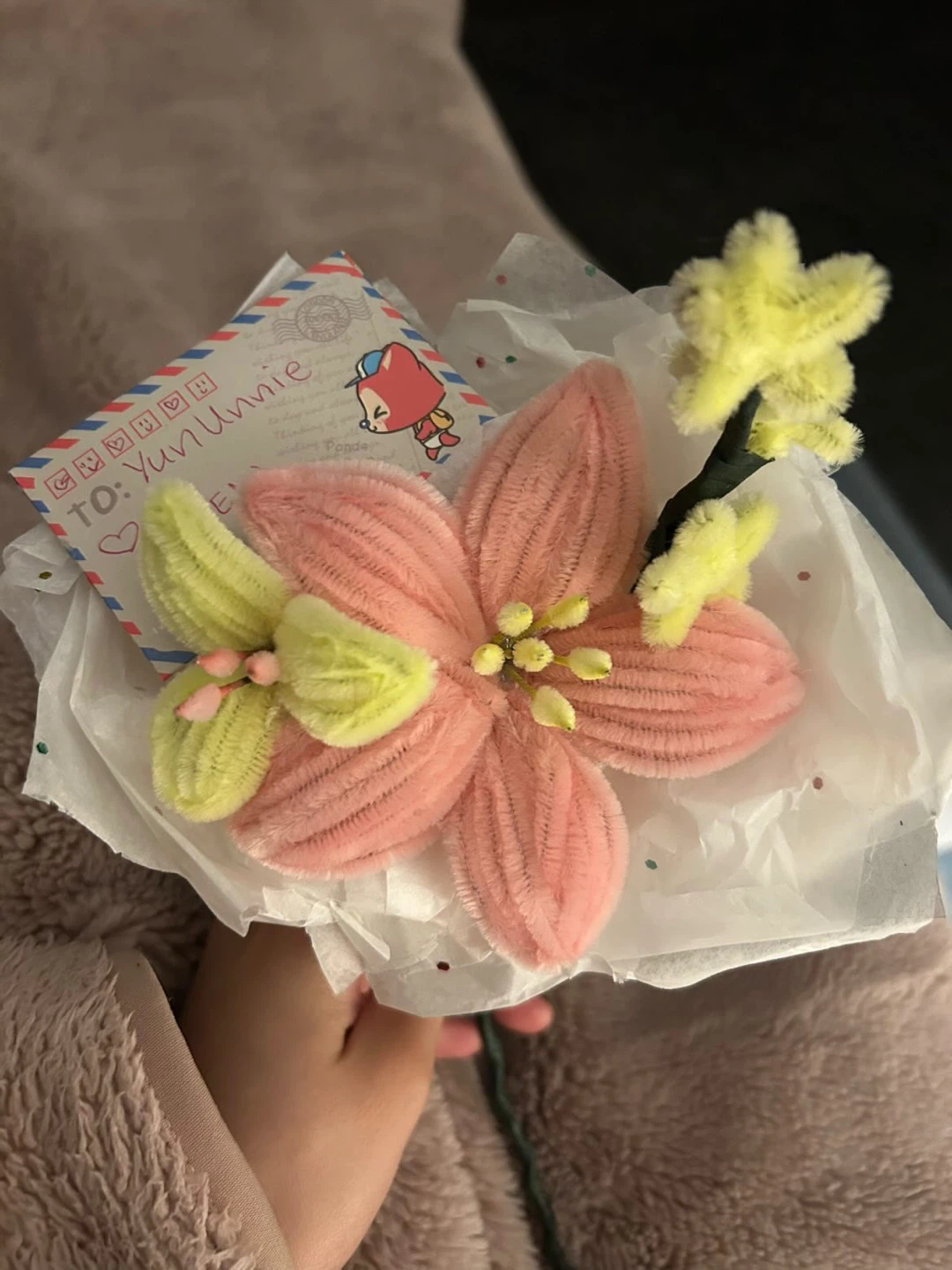 Handmade Pipe cleaner flowers - photo 5