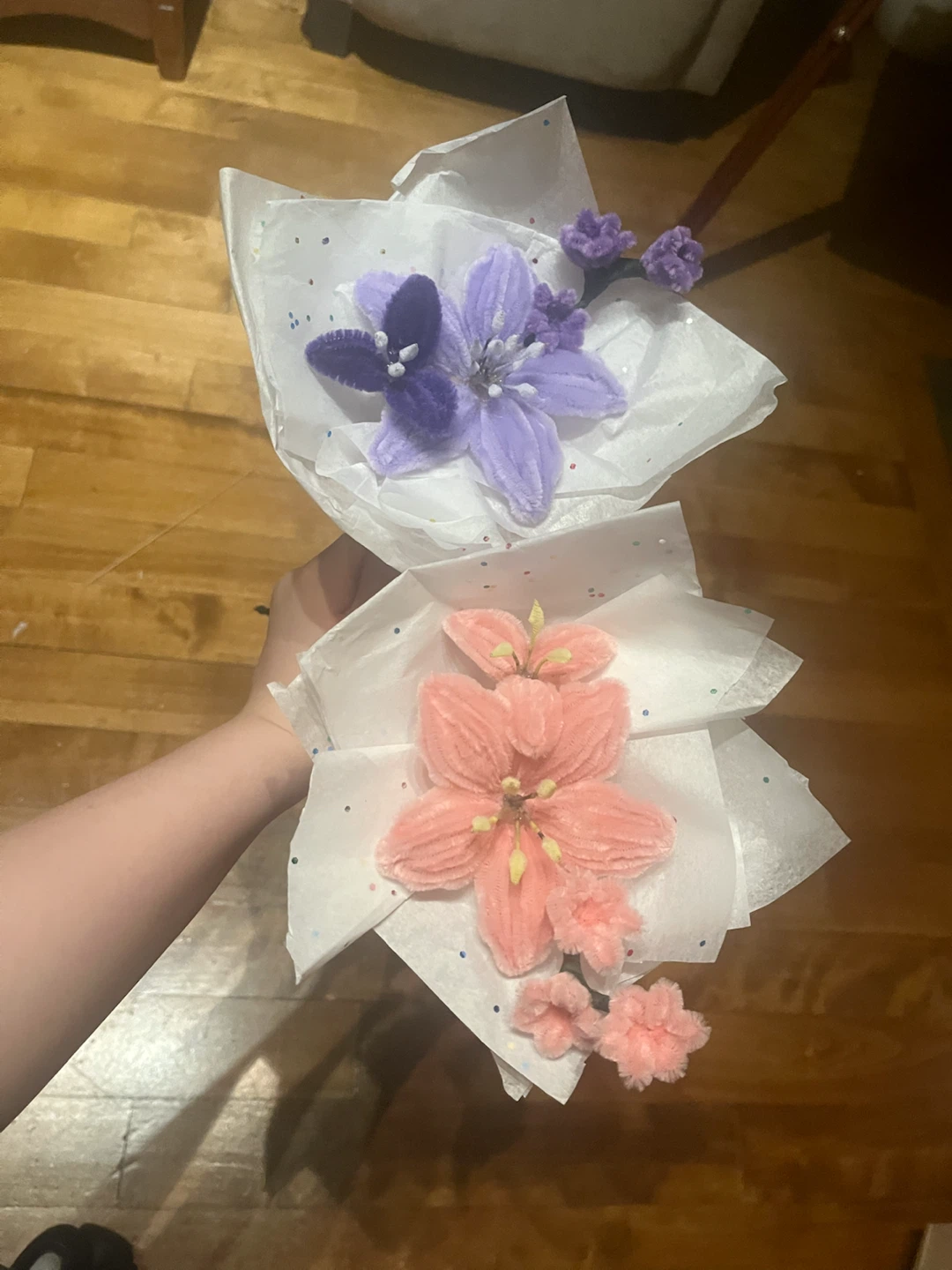 Handmade Pipe cleaner flowers - photo 2