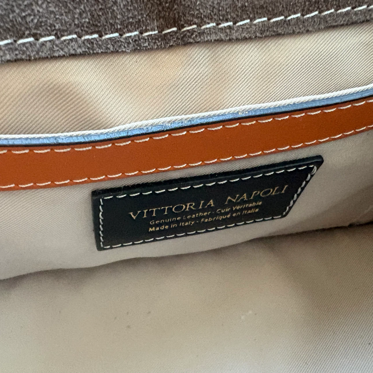 Vittoria Napoli Orange Genuine Leather Clutch Purse - photo 3
