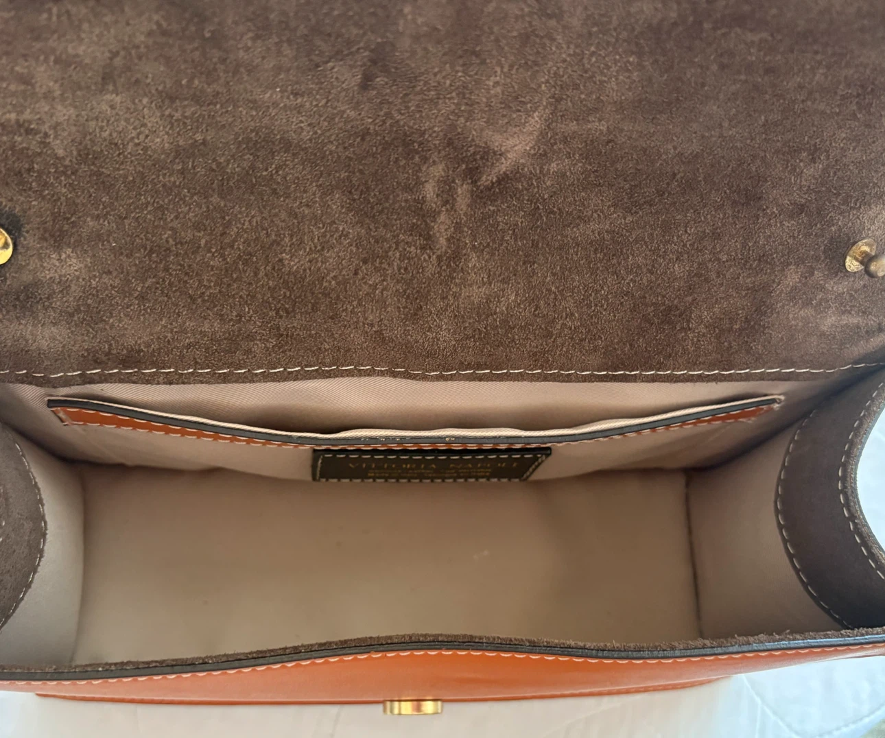 Vittoria Napoli Orange Genuine Leather Clutch Purse - photo 4