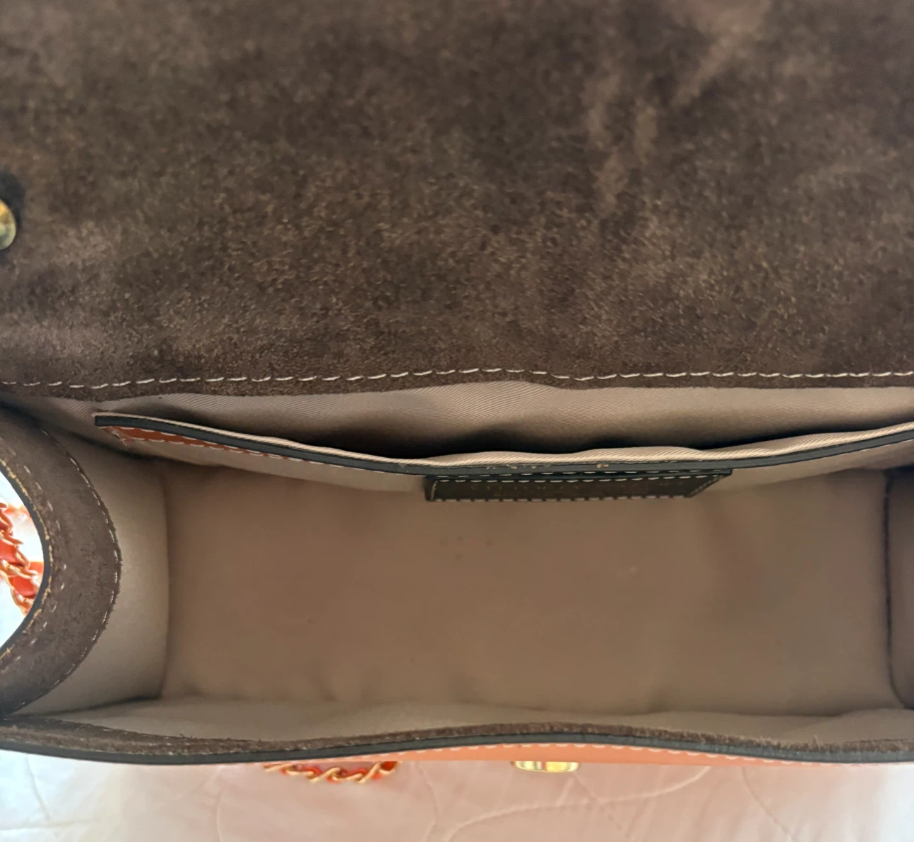 Vittoria Napoli Orange Genuine Leather Clutch Purse - photo 5