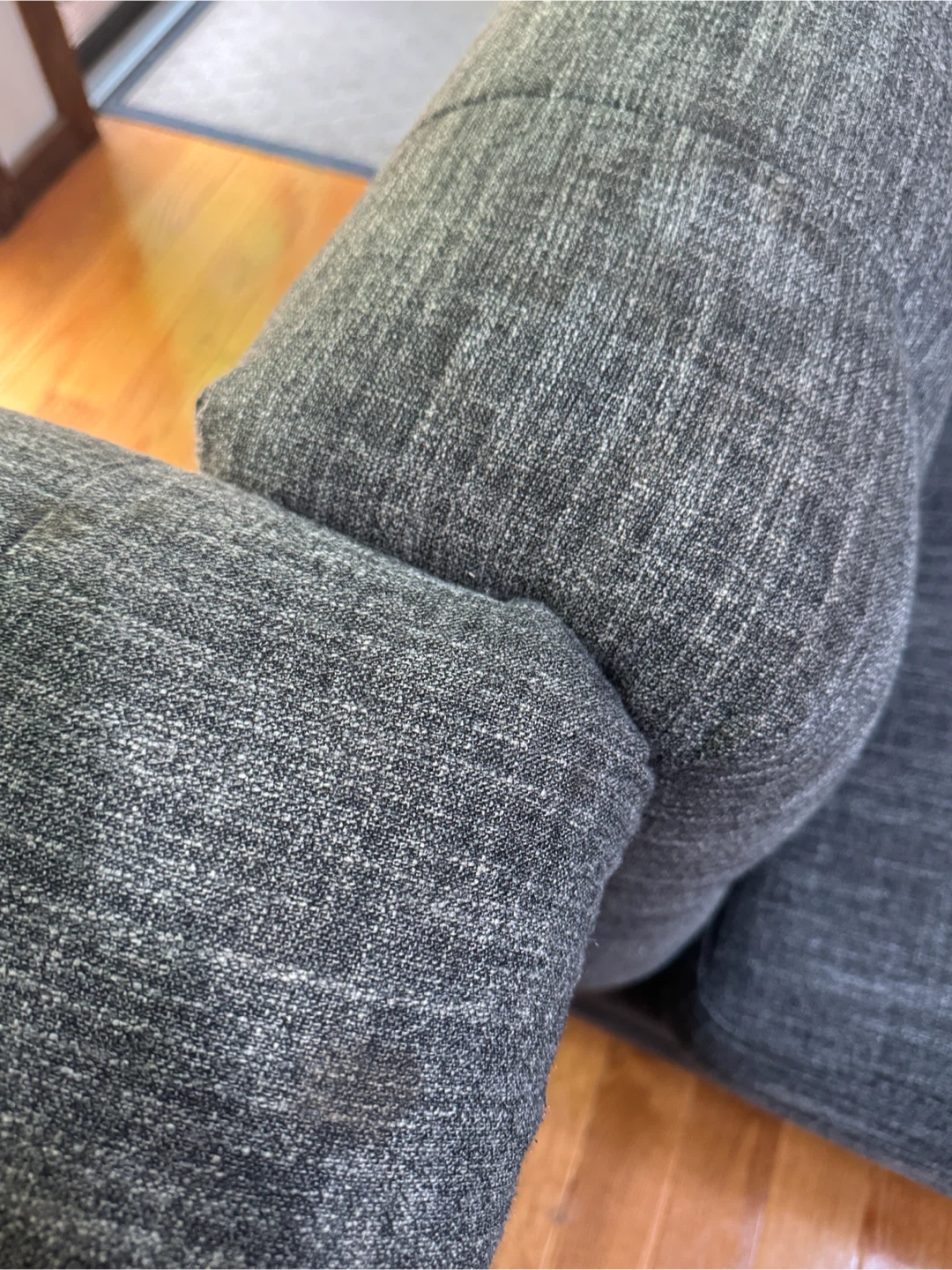 Dark Gray Tufted Sofa $260 each $450 for both! - photo 4