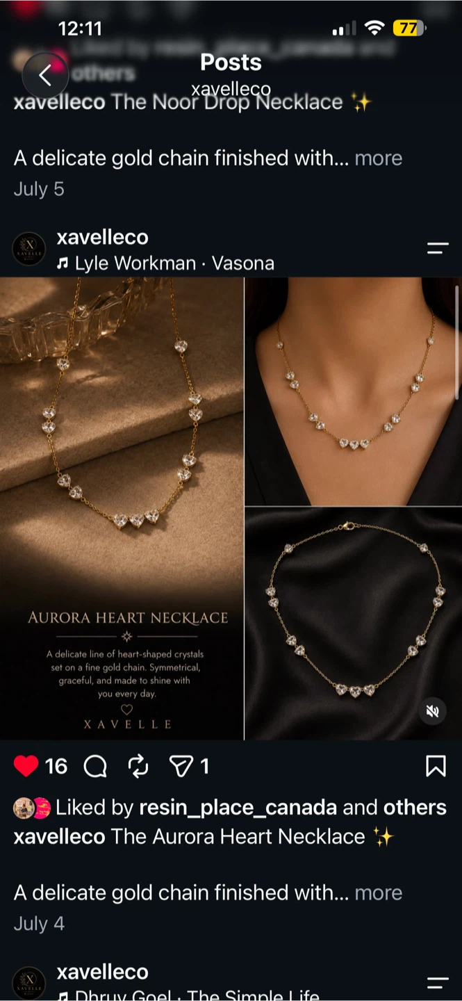 Xavelle Aurora Heart Necklace