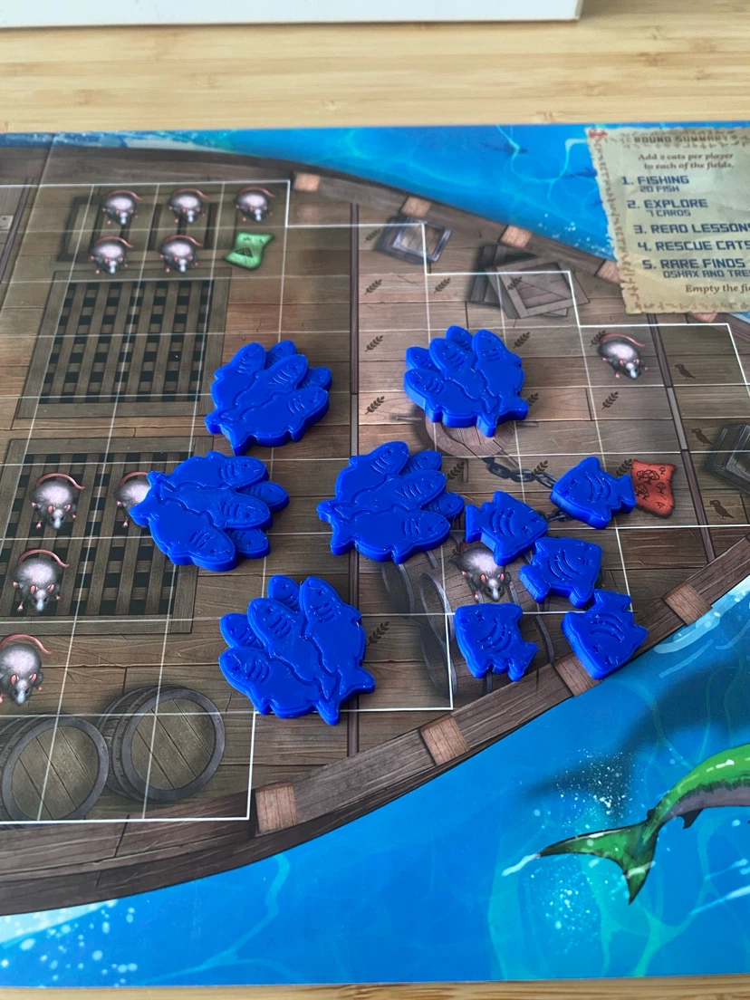 Isle of Cats Fish Meeples - 3D Printed - photo 3