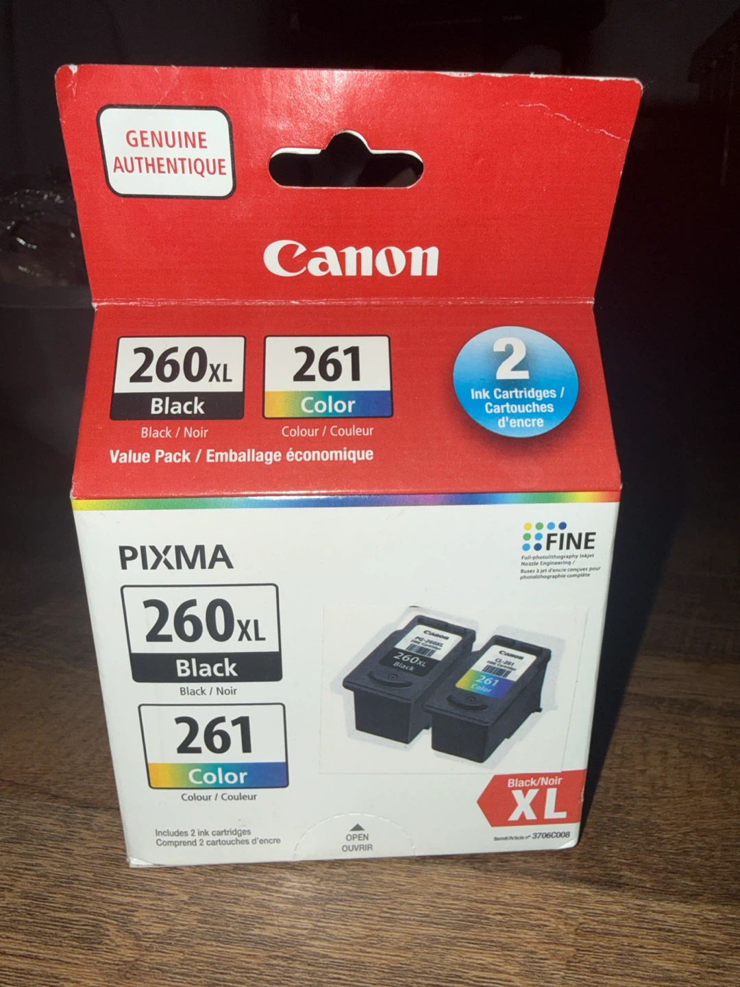 Canon PIXMA 260XL & 261XL Ink Cartridge Value Pack