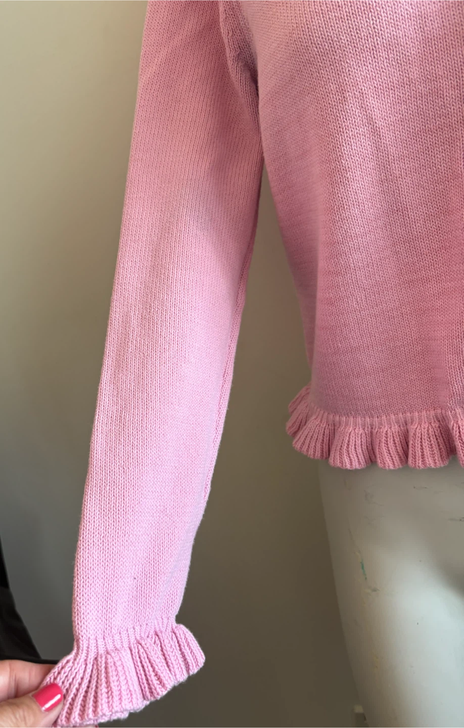 Zara Pink Ruffle Cardigan - photo 3