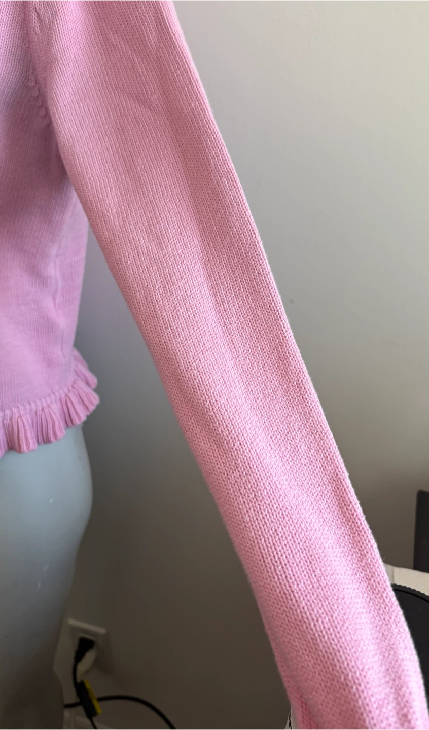 Zara Pink Ruffle Cardigan - photo 4