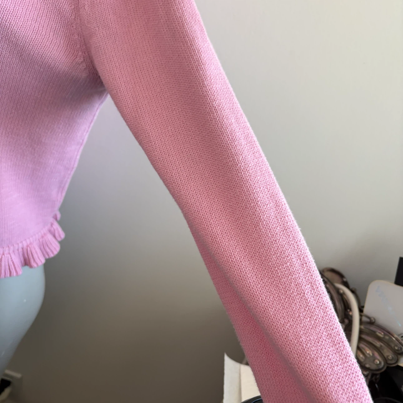 Zara Pink Ruffle Cardigan - photo 5
