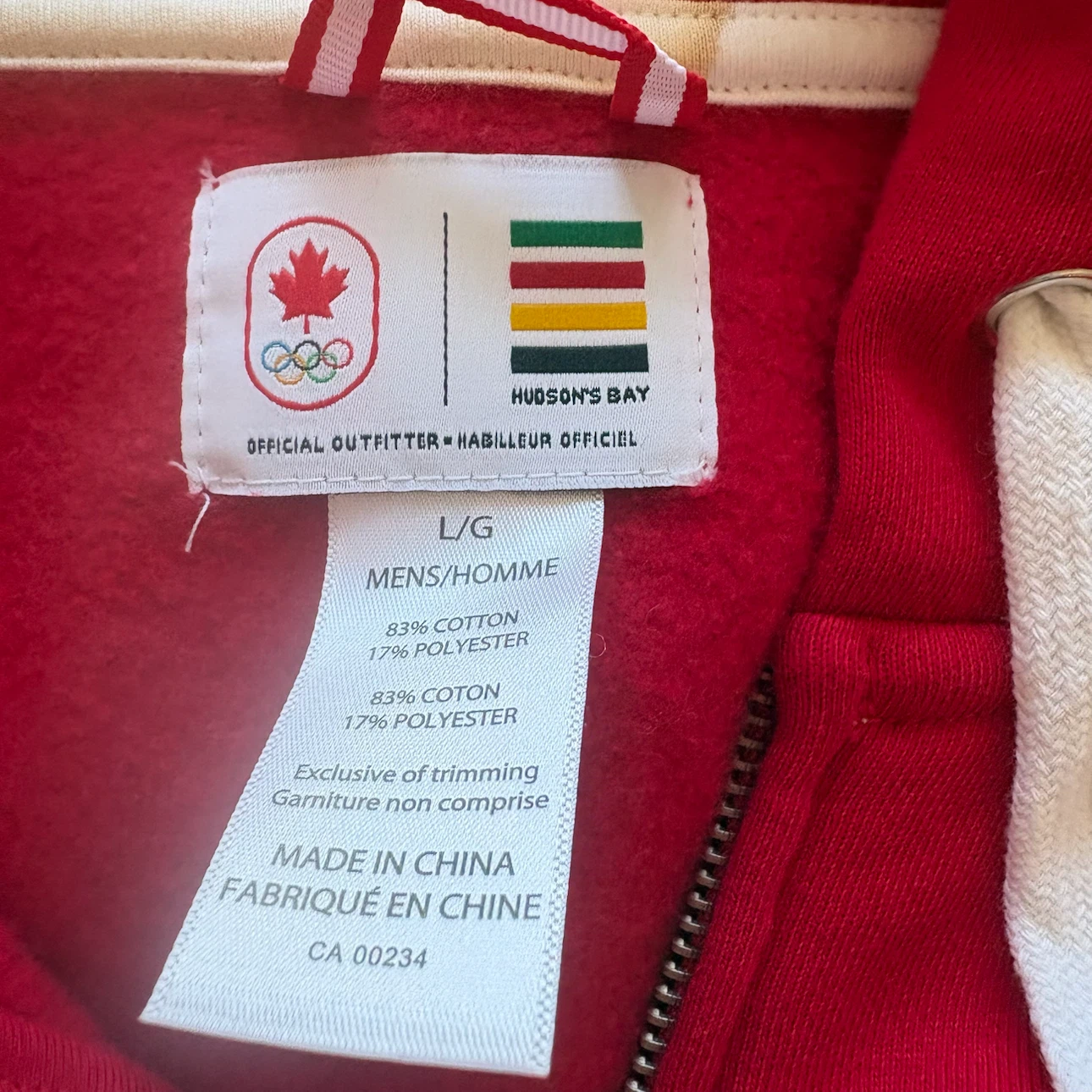 Hudson's Bay Olympic Canada Zip-Up Hoodie - photo 2