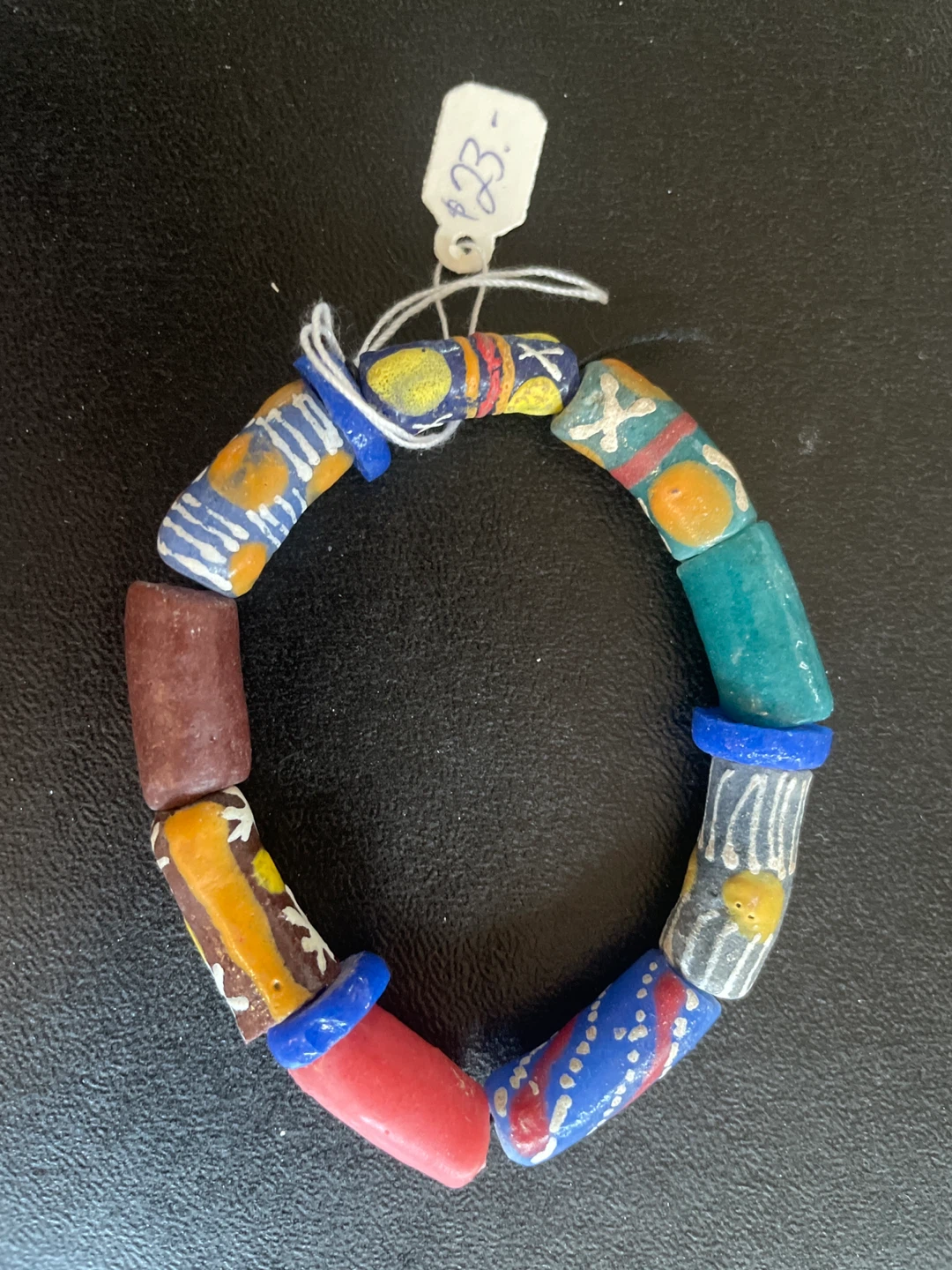 Handmade Glass Bead Bracelet - photo 2