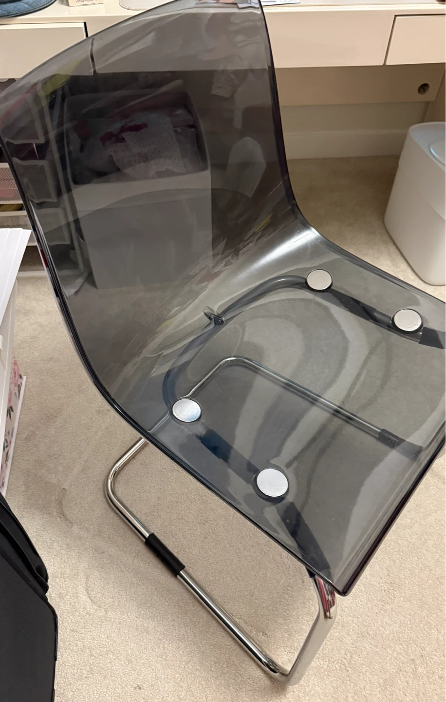 IKEA TOBIAS Chair - Transparent/Chrome Plated