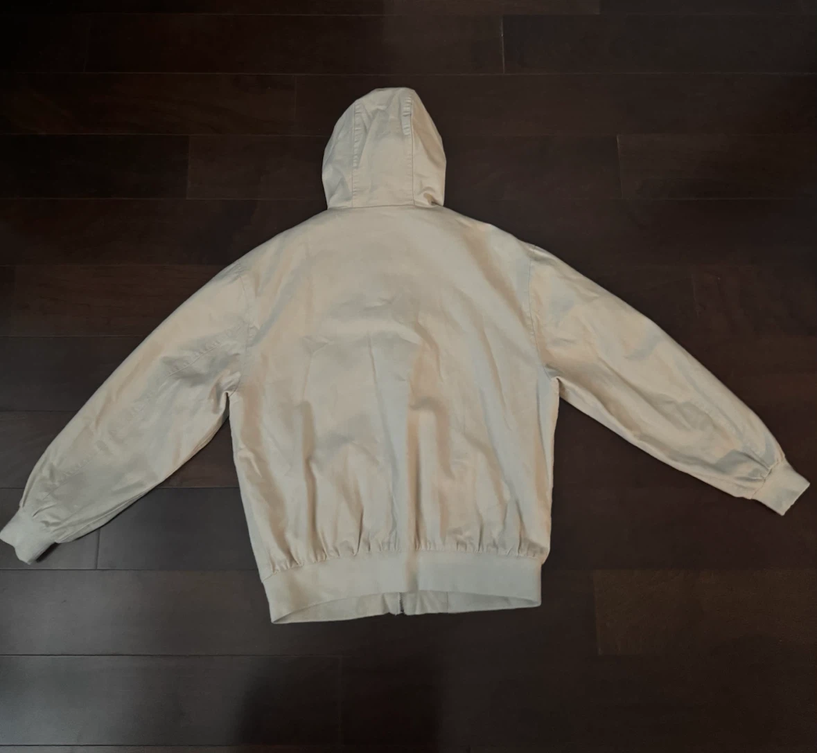 Beige Zip-Up linen thick Hooded Jacket - photo 2