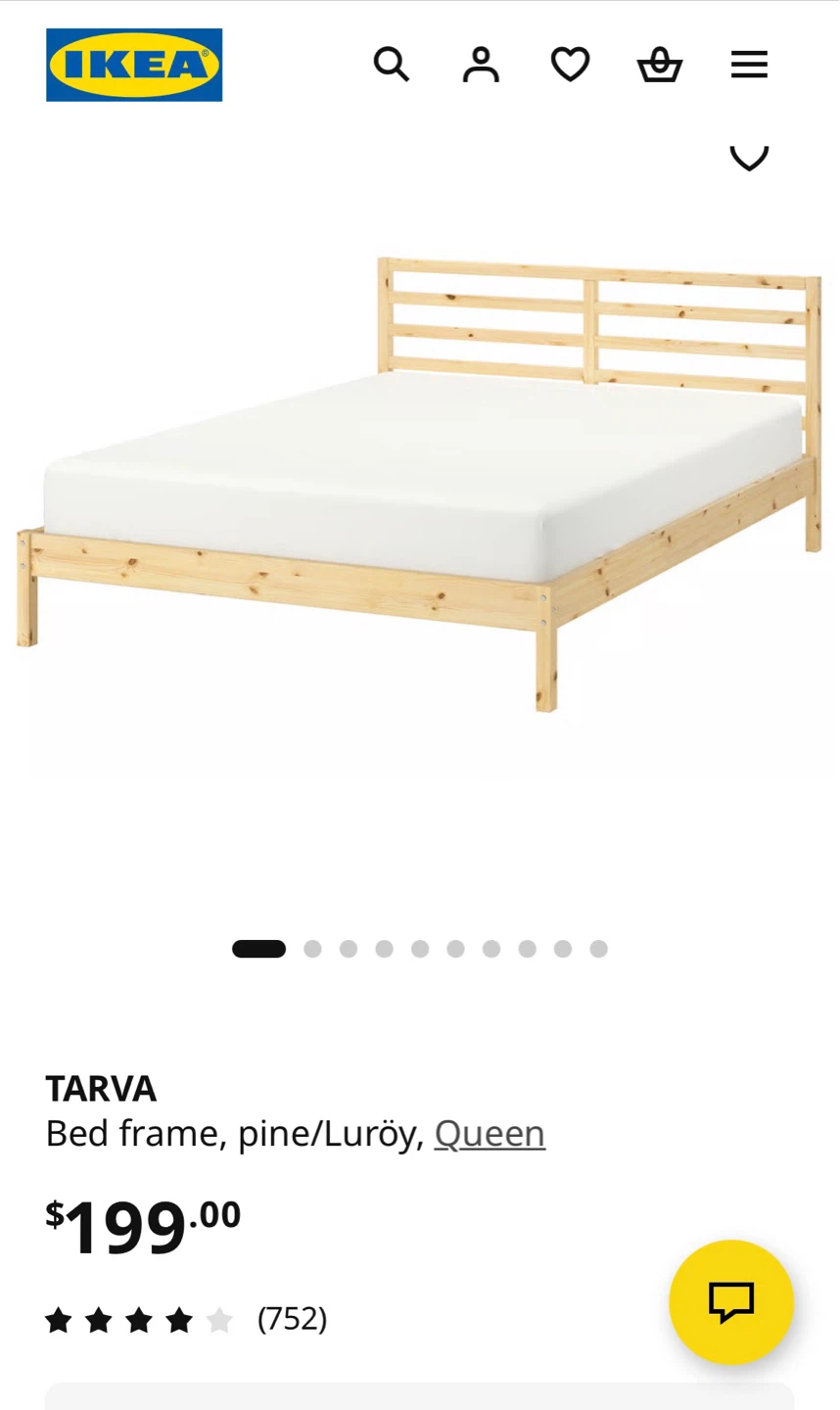 IKEA TARVA double Bed Frame