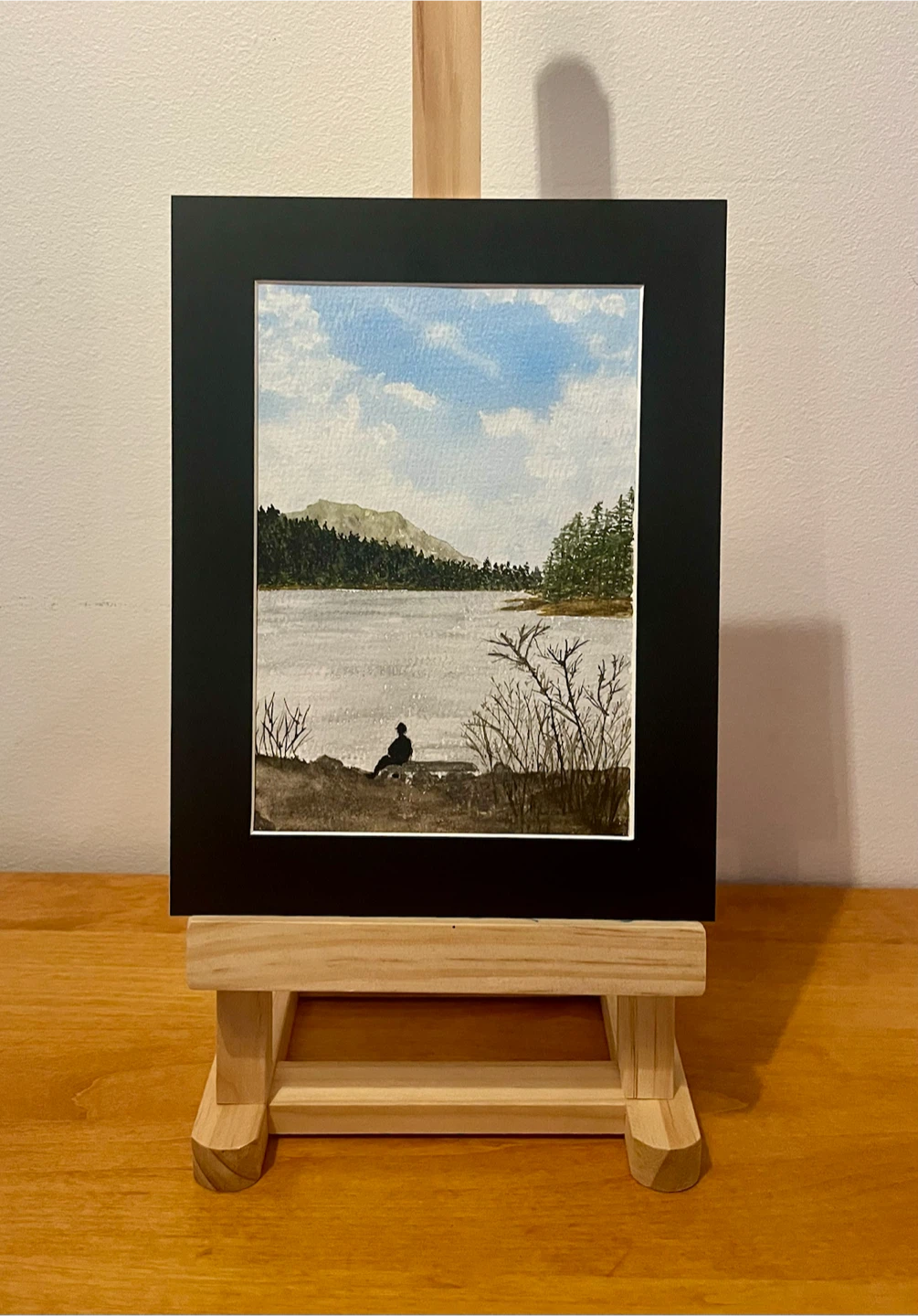 Original 5x7 Watercolour Painting of a Lake Scene