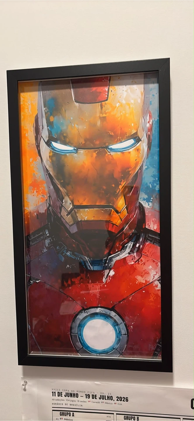 Framed Marvel Art Print (Iron Man & Spider-Man) - photo 2