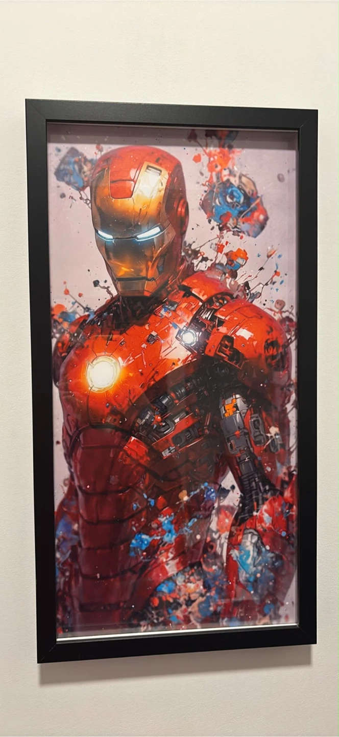 Framed Marvel Art Print (Iron Man & Spider-Man) - photo 3