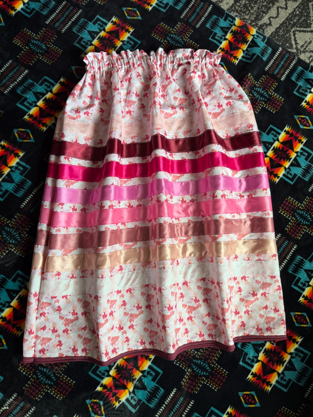 Pink ribbon skirt set