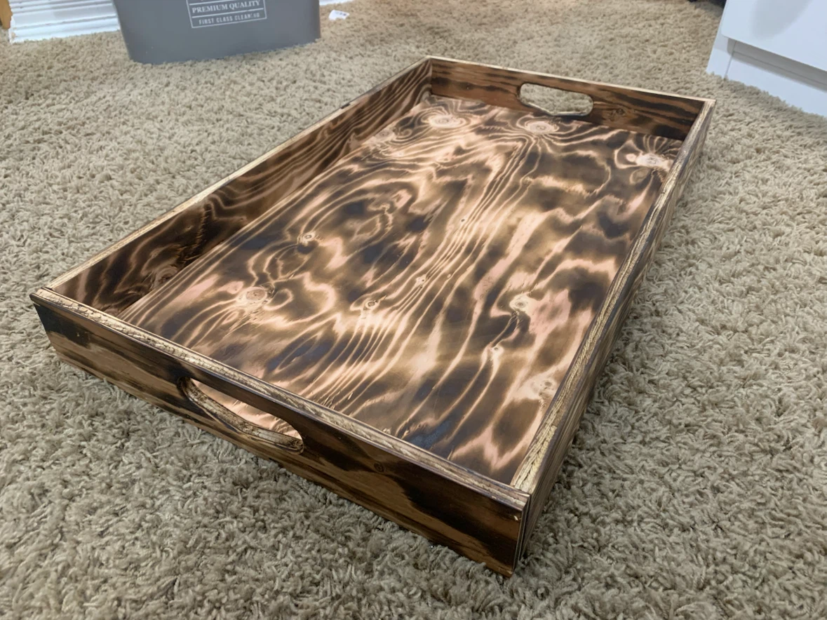 Wooden Serving Tray with Handles