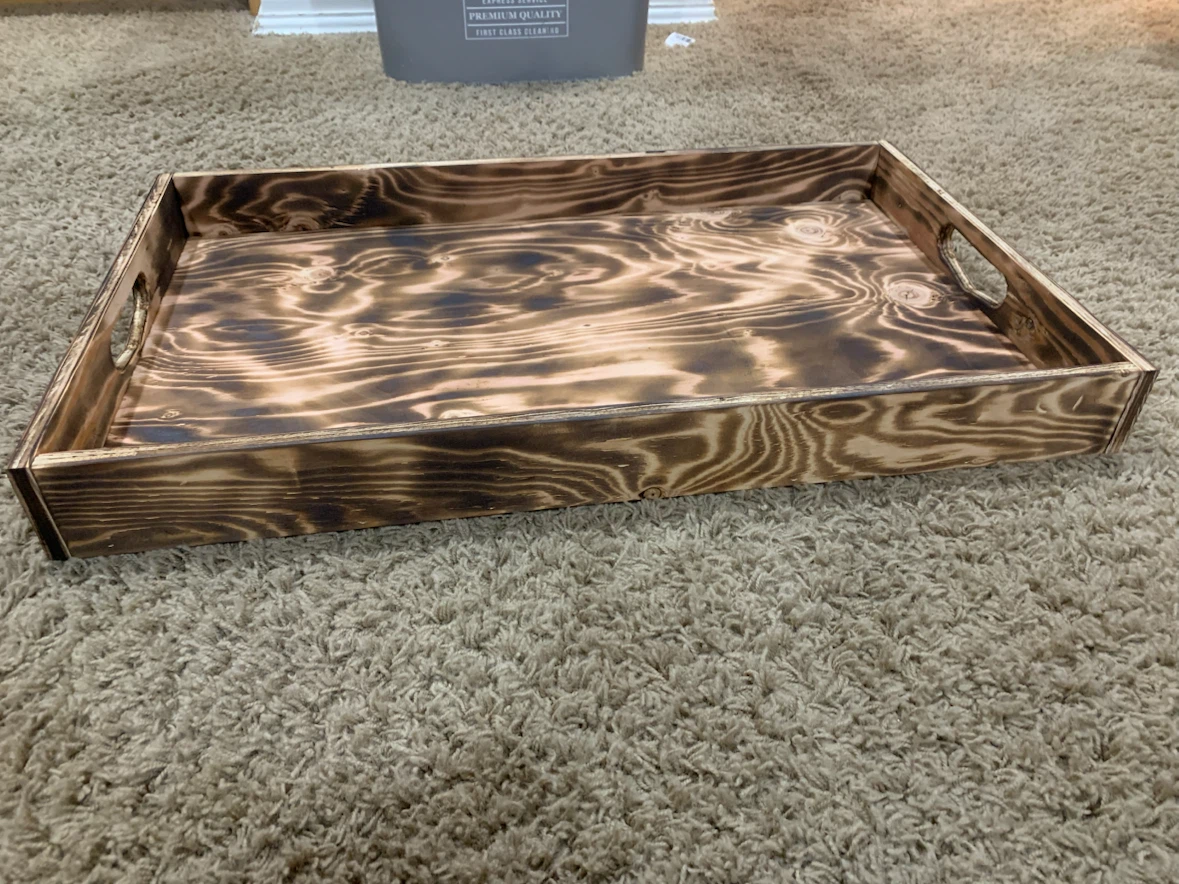 Wooden Serving Tray with Handles - photo 2