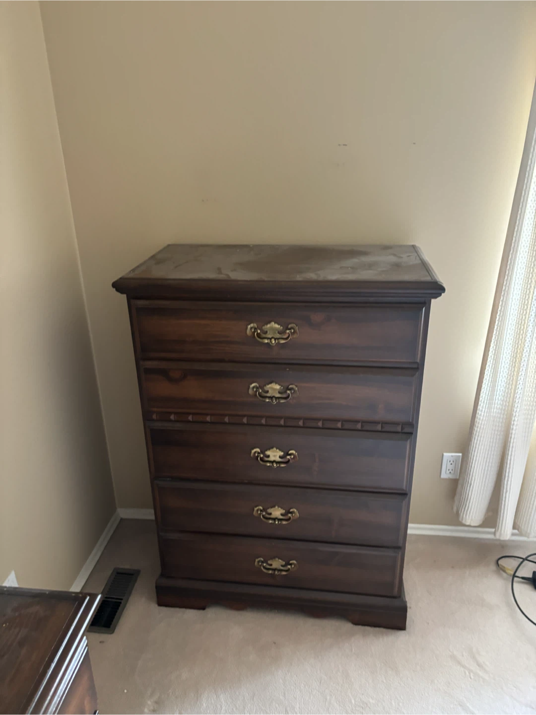 Wooden Dresser with Mirror - photo 3