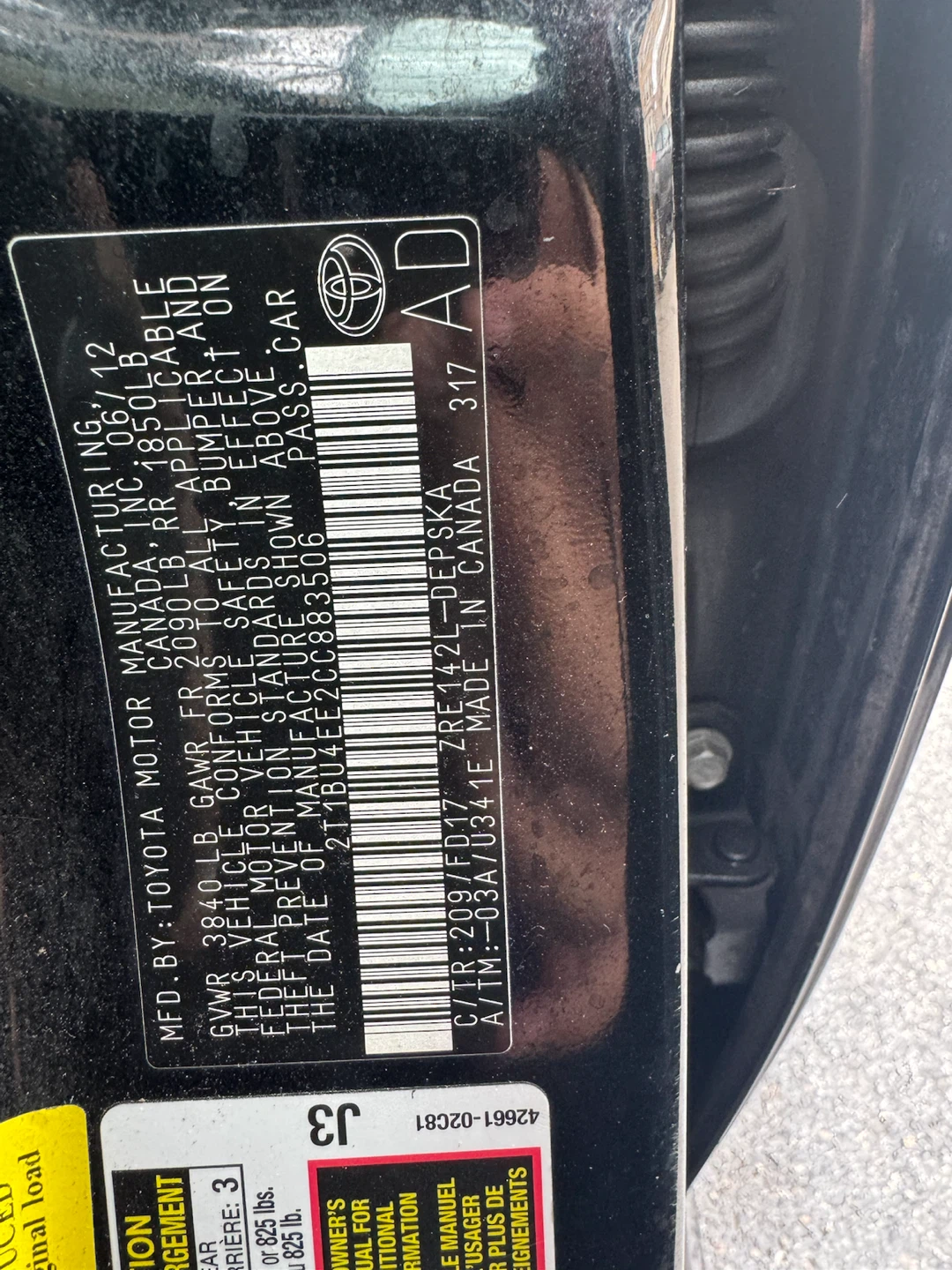 2012 Toyota Corolla sport - photo 3